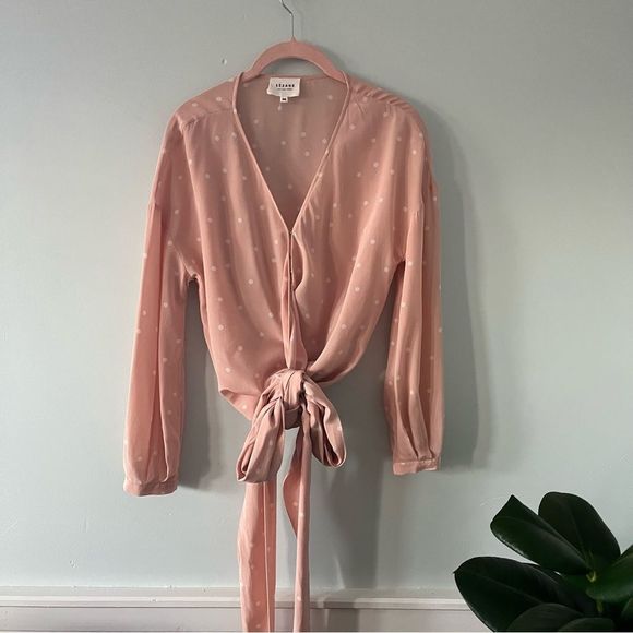 Sezane Anya Silk Wrap Top 36 - Picture 7 of 13